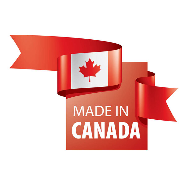 Флаг Канады, векторная иллюстрация на белом фоне
