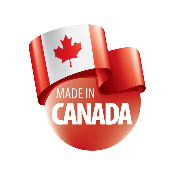 Флаг Канады, векторная иллюстрация на белом фоне
