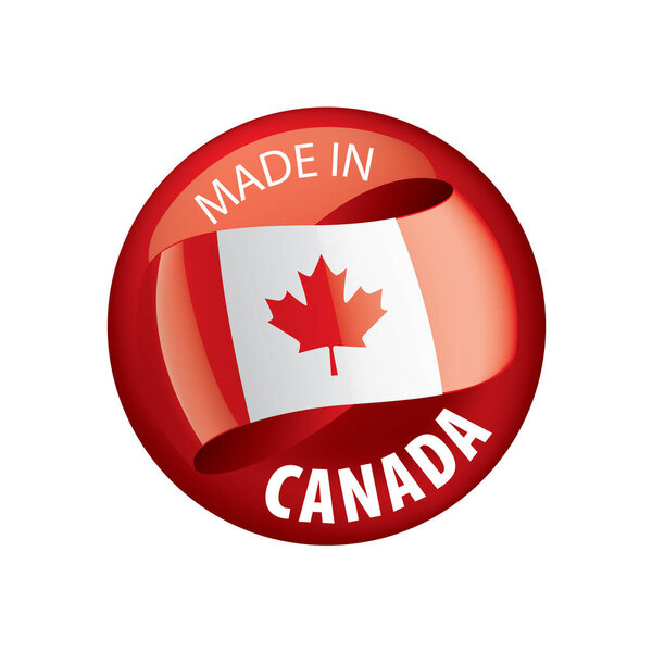 Canada flag, vector illustration on a white background