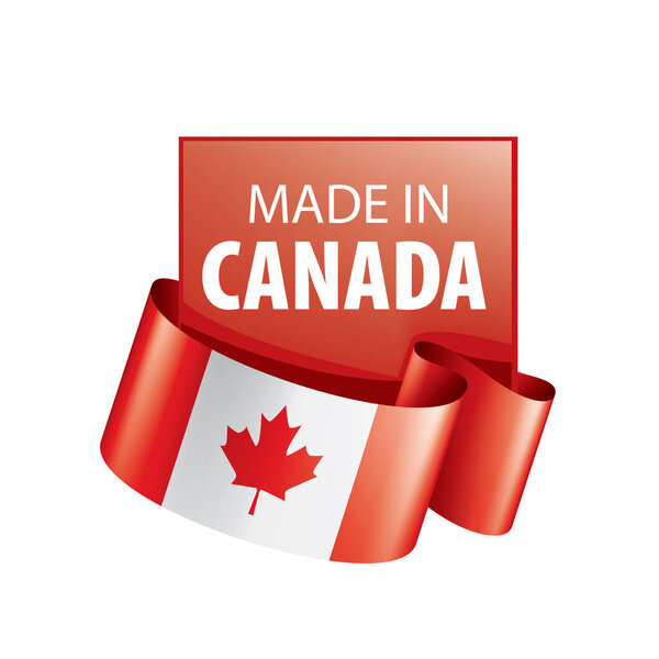 Флаг Канады, векторная иллюстрация на белом фоне
