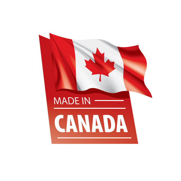 Canada flag, vector illustration on a white background