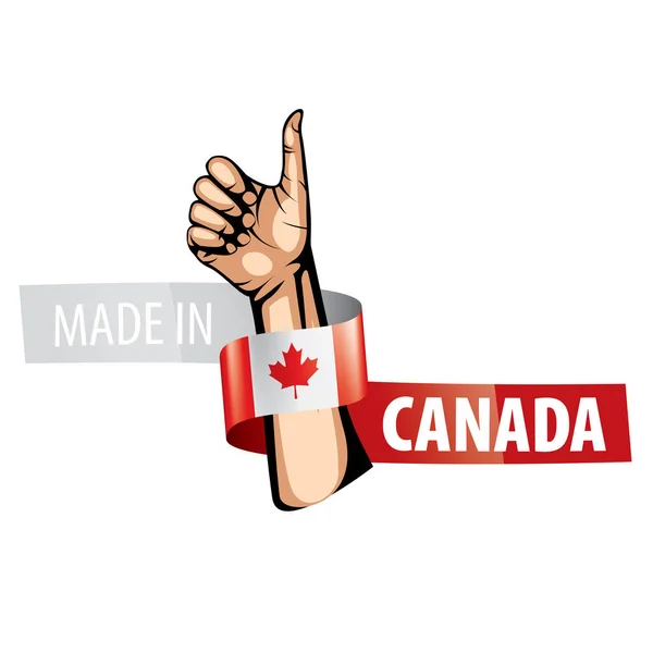 Bandeira do Canadá, ilustração vetorial sobre um fundo branco — Vetor de Stock