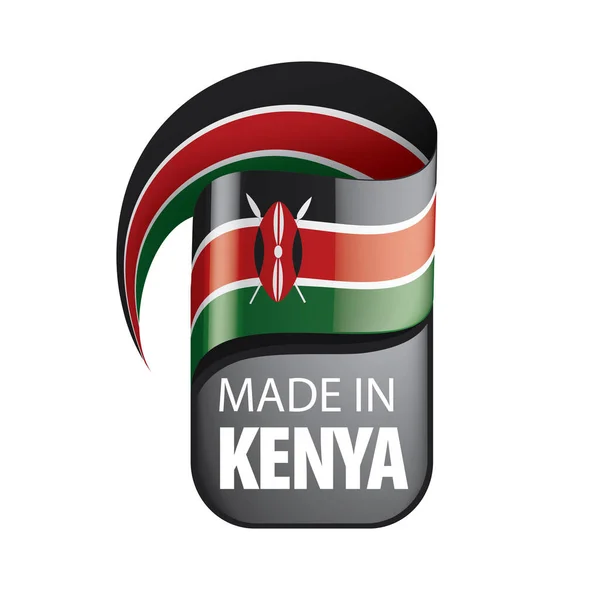 Kenya flag, vector illustration on a white background — Stock Vector