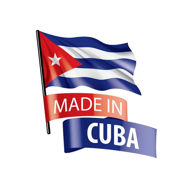 Cuba vlag, vector illustratie op een witte achtergrond — Stockvector