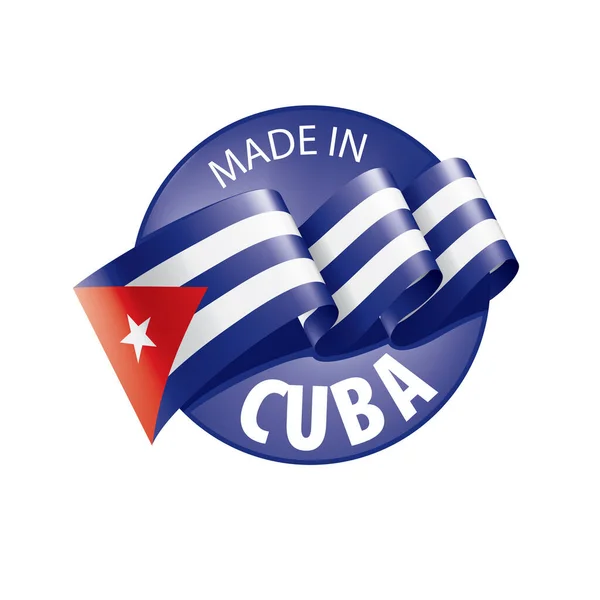 Cuba bandiera, illustrazione vettoriale su sfondo bianco — Vettoriale Stock