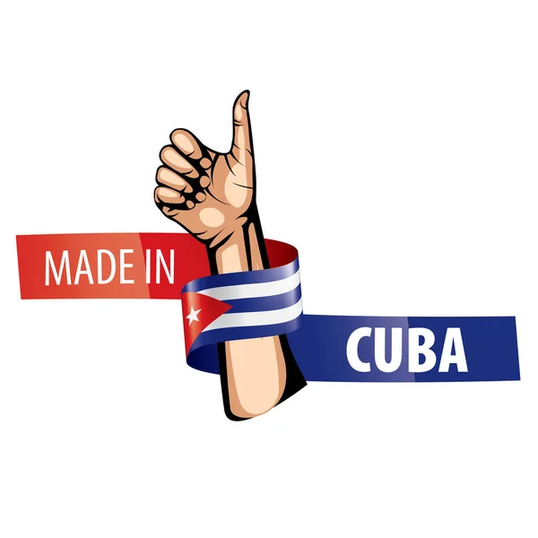 Flaga Kuby, ilustracja wektora na białym tle — Wektor stockowy