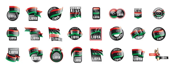 Λιβύη σημαία, εικονογράφηση διάνυσμα σε λευκό φόντο — Διανυσματικό Αρχείο