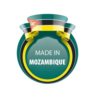 Mozambik bayrak, beyaz bir arka plan üzerinde vektör çizim
