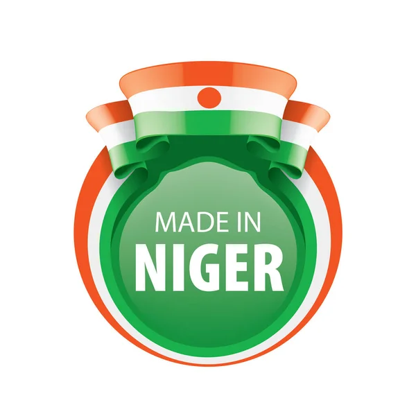 Bandiera Niger, illustrazione vettoriale su sfondo bianco — Vettoriale Stock
