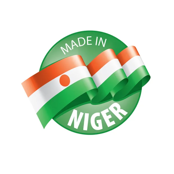 Drapeau Niger, illustration vectorielle sur fond blanc — Image vectorielle