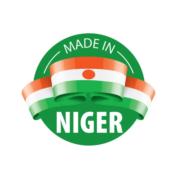 Niger flag, vector illustration on a white background — Stock Vector