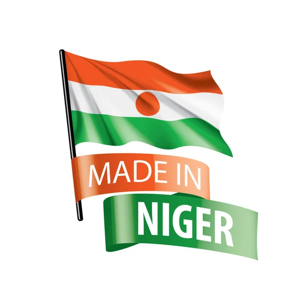 Niger flag, vector illustration on a white background Royalty Free Stock Vectors