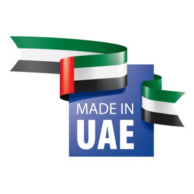 Birleşik Arap Emirlikleri bayrağı, beyaz bir arka plan üzerinde vektör çizim