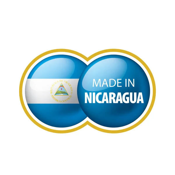 Bandeira da Nicarágua, ilustração vetorial sobre um fundo branco —  Vetores de Stock