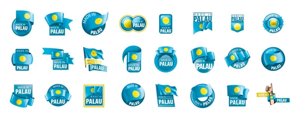 Σημαία του Παλάου, εικονογράφηση διάνυσμα σε λευκό φόντο — Διανυσματικό Αρχείο