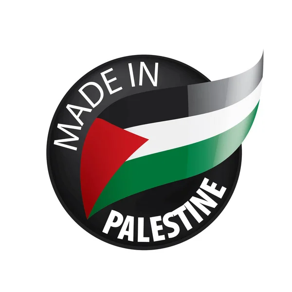Palesztin zászló, vektor illusztráció fehér alapon — Stock Vector