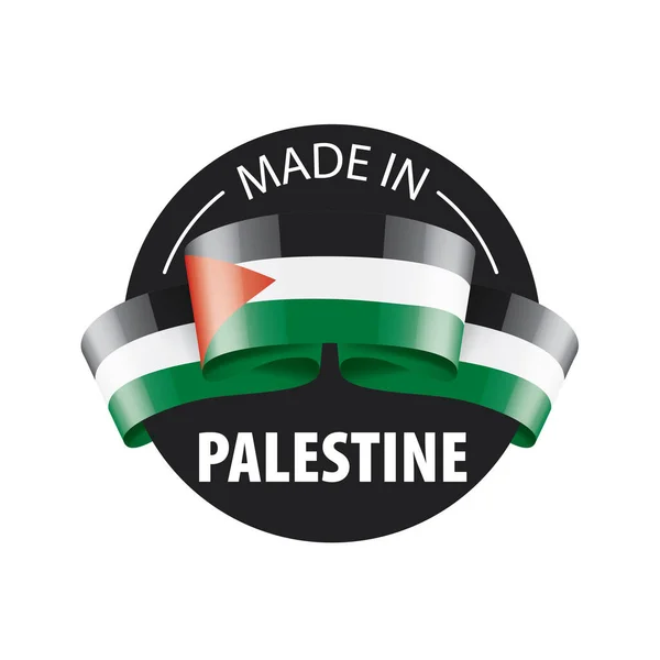 Bandeira da Palestina, ilustração vetorial sobre um fundo branco — Vetor de Stock