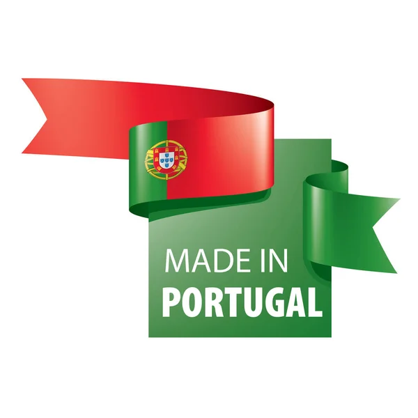 Portugal flag, vector illustration on a white background — Stock Vector