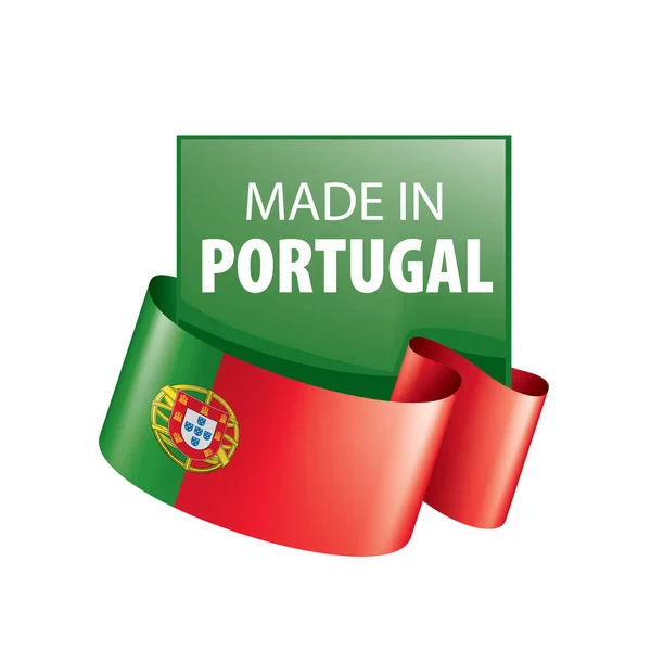 Vlag van Portugal, vectorillustratie op een witte achtergrond — Stockvector