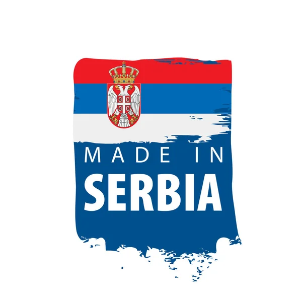 Serbia flag, vector illustration on a white background — Stock Vector