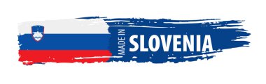 Slovenya bayrağı, beyaz bir arka plan üzerinde vektör çizim