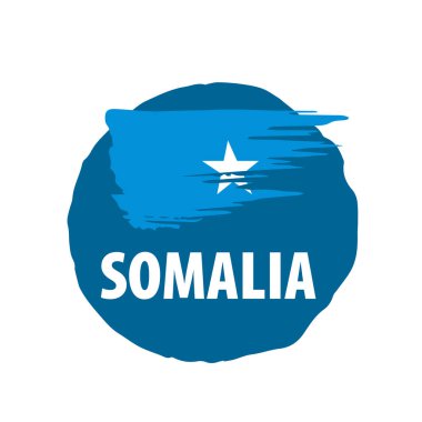 Somali bayrağı, beyaz bir arka plan üzerinde vektör çizim