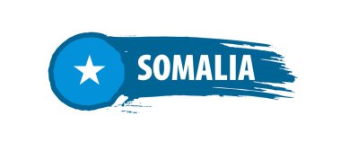 Somali bayrağı, beyaz bir arka plan üzerinde vektör çizim