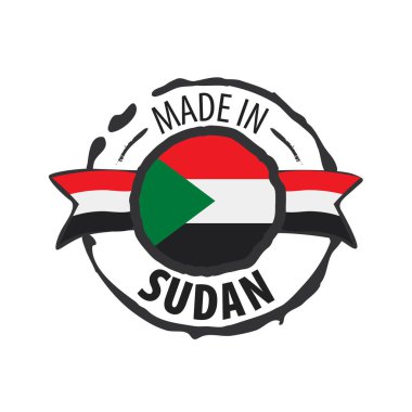 Sudan bayrağı, beyaz bir arka plan üzerinde vektör çizim