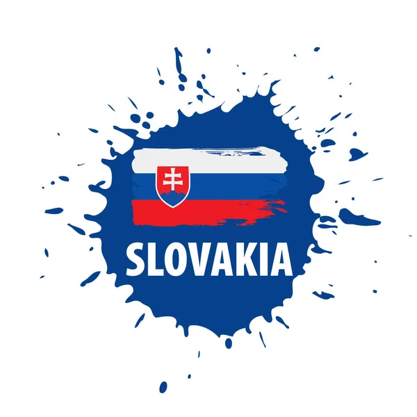 Slovakia flag, vector illustration on a white background — Stock Vector