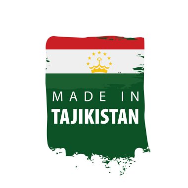 Tacikistan bayrağı, beyaz bir arka plan üzerinde vektör çizim