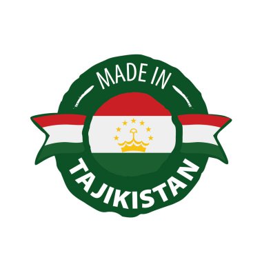 Tacikistan bayrağı, beyaz bir arka plan üzerinde vektör çizim