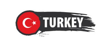 Türkiye bayrağı, beyaz bir arka plan üzerinde vektör çizim