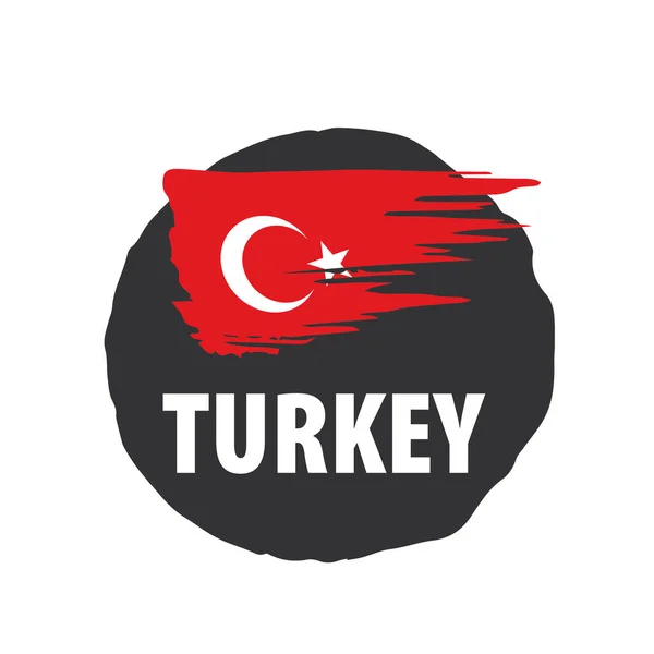 Bandera de Turquía, ilustración vectorial sobre fondo blanco — Vector de stock