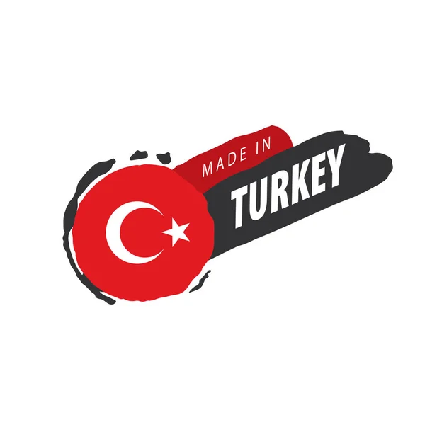 Drapeau Turquie, illustration vectorielle sur fond blanc — Image vectorielle