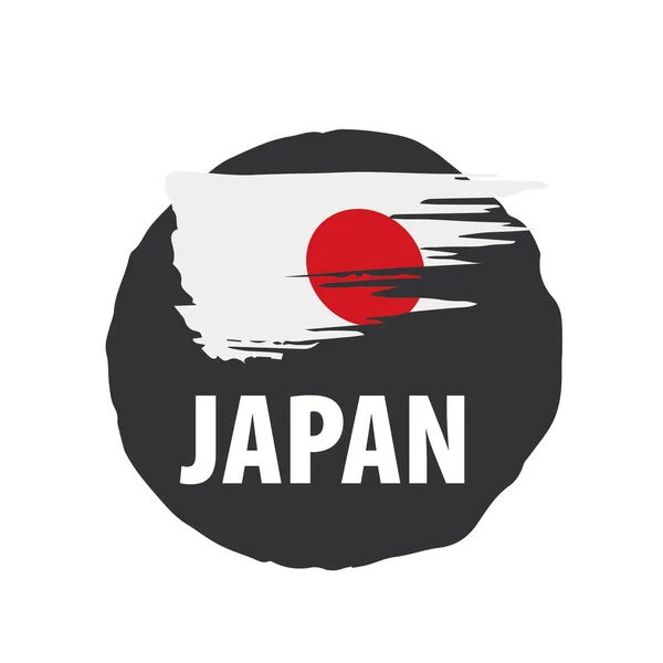 日本国旗，白色背景上的矢量插图 — 图库矢量图片