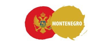 Montgro bayrağı, beyaz arkaplanda vektör illüstrasyonu