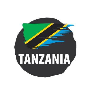 Tanzanya bayrak, beyaz bir arka plan üzerinde vektör çizim