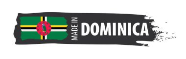 Dominica bayrağı, beyaz arkaplanda vektör illüstrasyonu