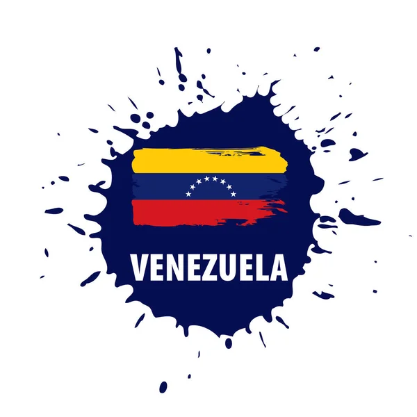 Bandera de Venezuela, ilustración vectorial sobre fondo blanco — Archivo Imágenes Vectoriales