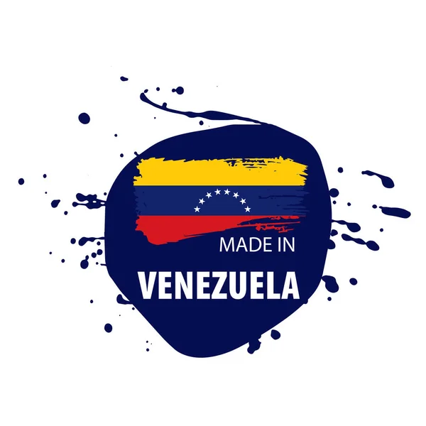 Bandera de Venezuela, ilustración vectorial sobre fondo blanco — Archivo Imágenes Vectoriales