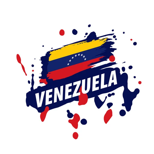 Venezuela lobogója, egy fehér háttér vektor illusztráció — Stock Vector