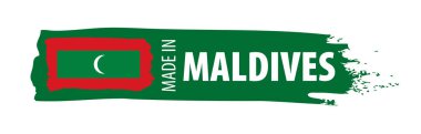 Beyaz arkaplanda Maldivler bayrağı, vektör illüstrasyonu