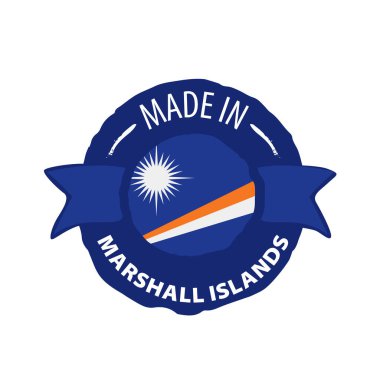 Marshall Adaları bayrağı, beyaz arkaplanda vektör illüstrasyonu