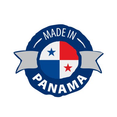 Panama bayrak, beyaz bir arka plan üzerinde vektör çizim