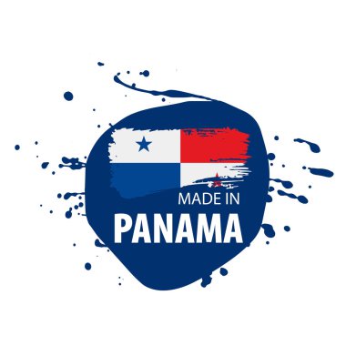 Panama bayrak, beyaz bir arka plan üzerinde vektör çizim