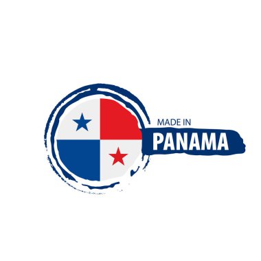 Panama bayrak, beyaz bir arka plan üzerinde vektör çizim