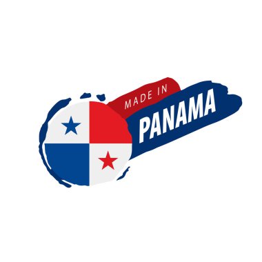 Panama bayrak, beyaz bir arka plan üzerinde vektör çizim
