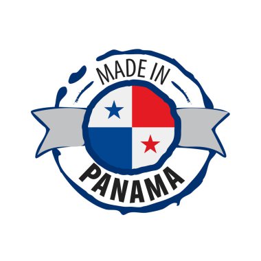 Panama bayrak, beyaz bir arka plan üzerinde vektör çizim