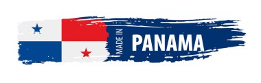 Panama bayrak, beyaz bir arka plan üzerinde vektör çizim