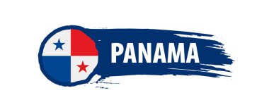 Panama bayrak, beyaz bir arka plan üzerinde vektör çizim